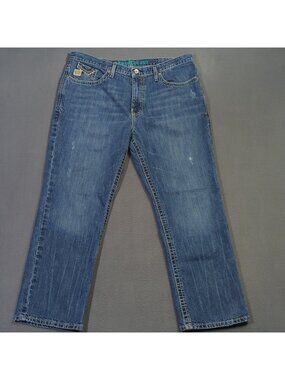 Cinch Jeans Men's 38x30 Fits 38x28 Blue Western Denim Grant Boot Cut Relaxed Fit
